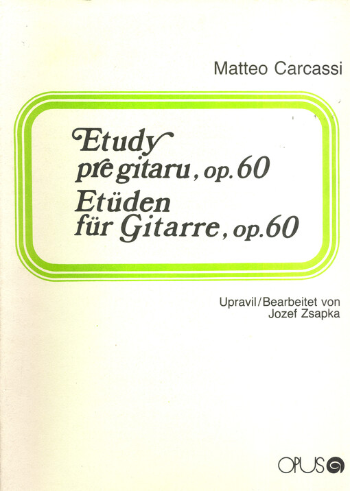Etudy pre gitaru, op. 60 Etüden für Gitarre, op. 60