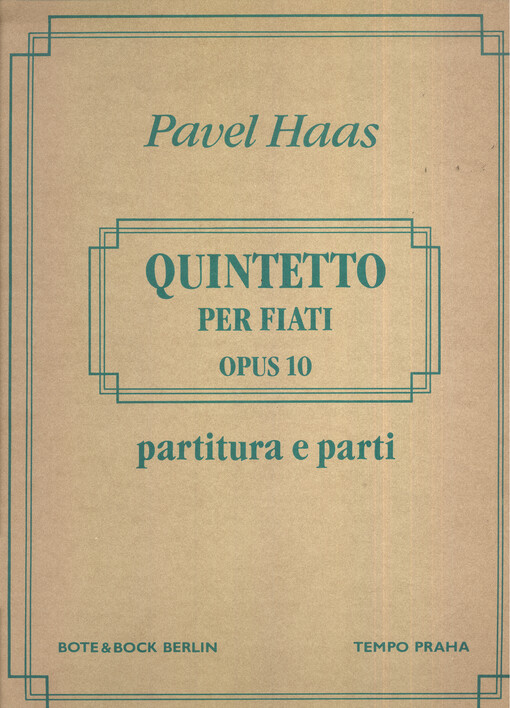 Dechový kvintet, opus 10, (1929)