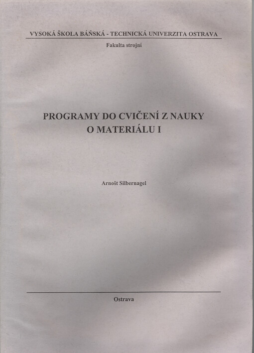 Programy do cvičení z nauky o materiálu I