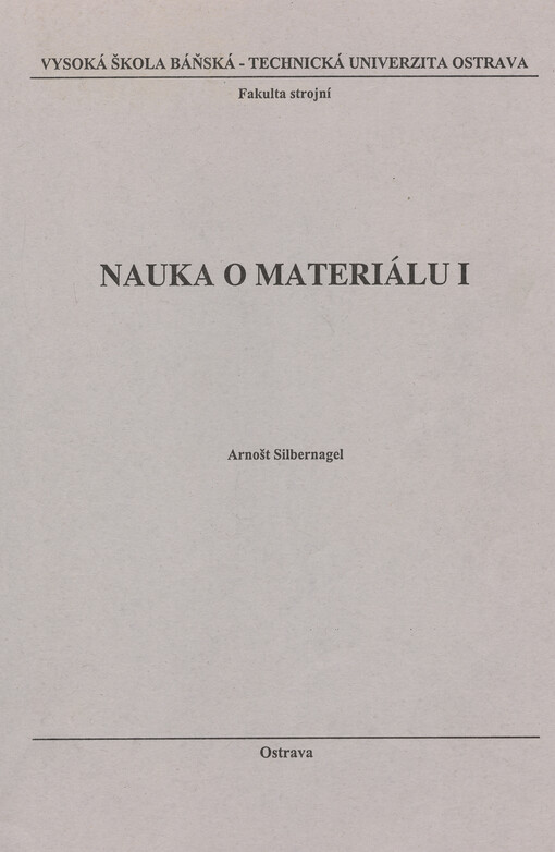 Nauka o materiálu I