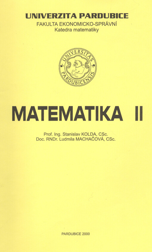Matematika II