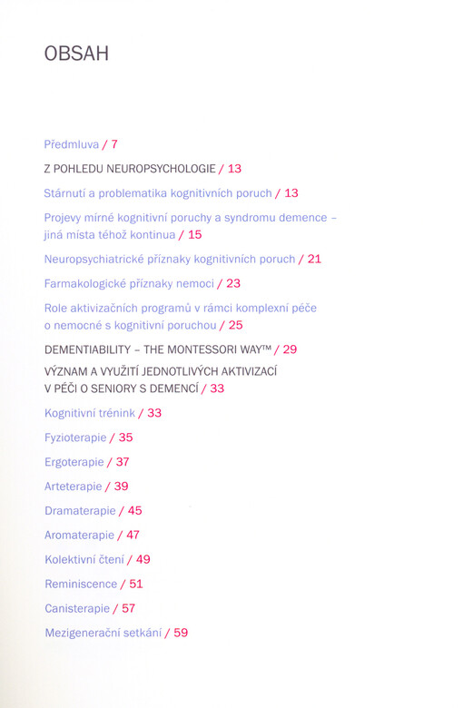 Aktivizace a její význam u seniorů s Alzheimerovou nemocí : manuál pro rodinné i profesionální pečovatele