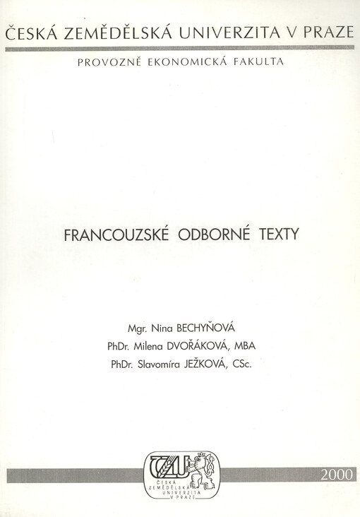 Francouzské odborné texty
