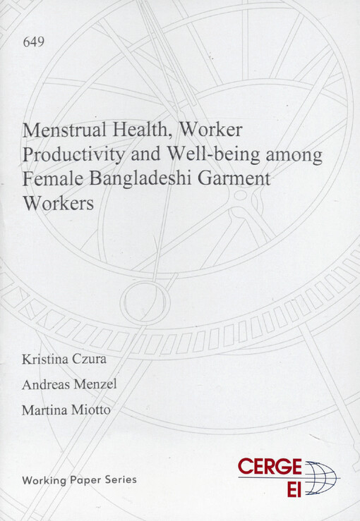 Menstrual health, worker productivity and well-being among female Bangladeshi garment workers