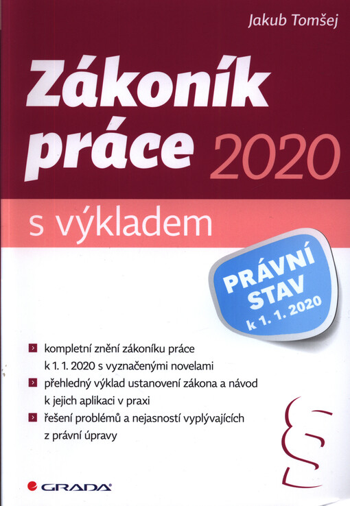 Zákoník práce 2020 – s výkladem | Tomšej Jakub