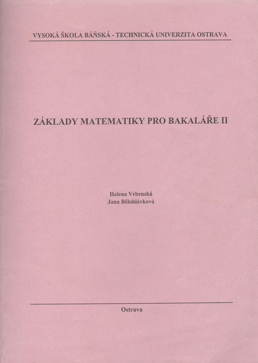 Základy matematiky pro bakaláře II