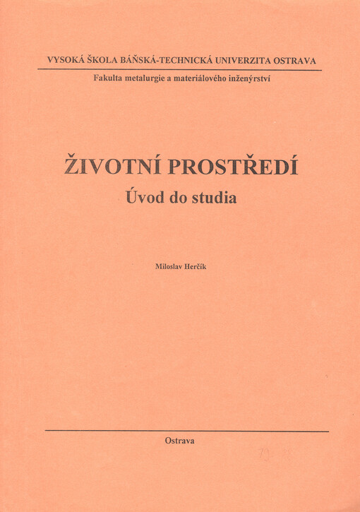 Životní prostředí : úvod do studia