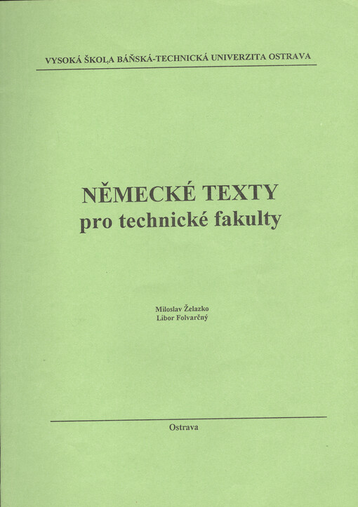 Německé texty pro technické fakulty