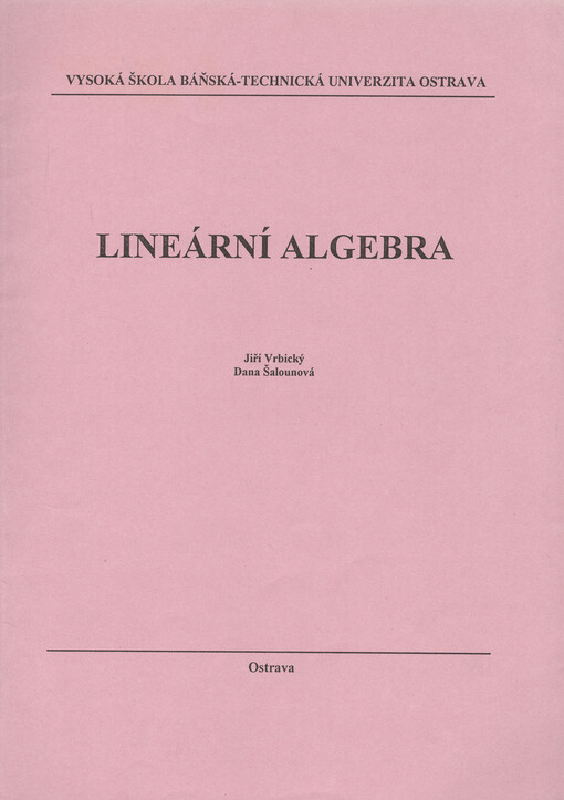 Lineární algebra