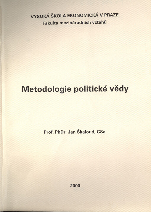 Metodologie politické vědy