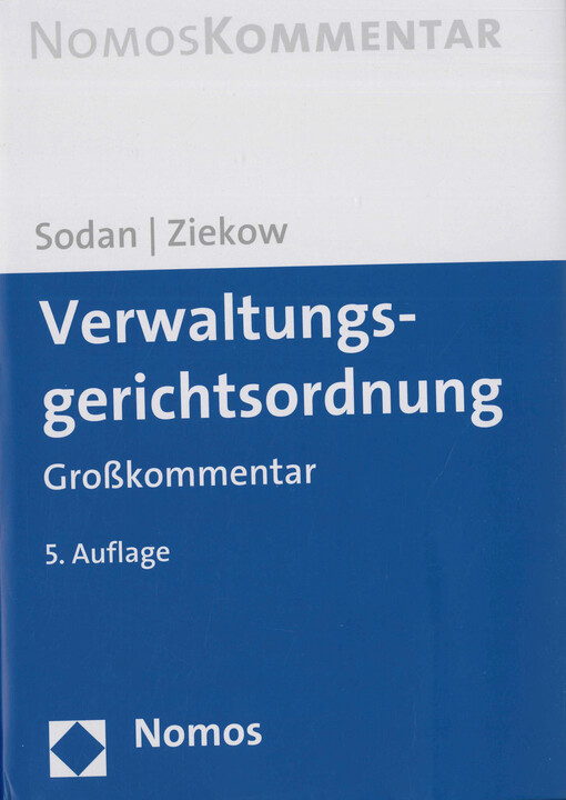 Verwaltungsgerichtsordnung : Großkommentar