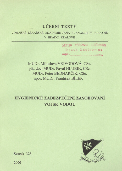 Hygienické zabezpečení zásobování vojsk vodou