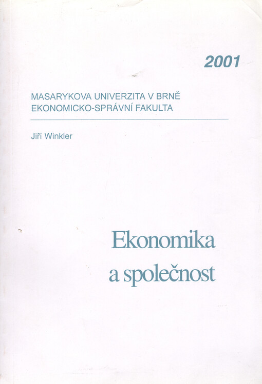 Vybrané kapitoly ze sociologie : skripta