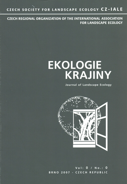 Ekologie krajiny = Journal of landscape ecology. Vol: 0, no.: 0