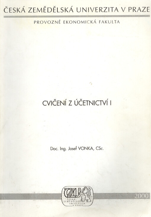 Cvičení z účetnictví I