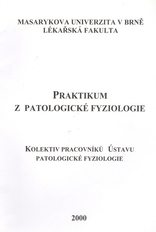 Praktikum z patologické fyziologie