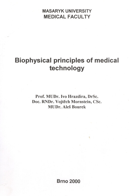 Biophysical principles of medical technology