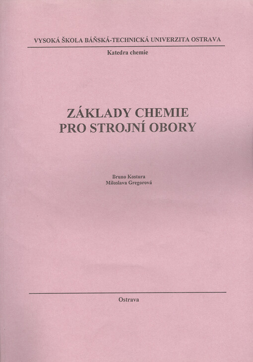 
  Základy chemie pro strojní obory
  
