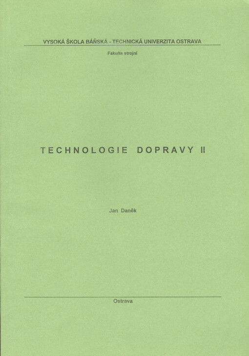 Technologie dopravy II