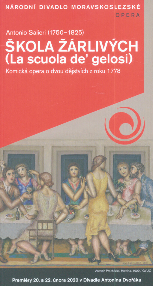 Antonio Salieri (1750-1825), Škola žárlivých = (La scuola de' gelosi) : komická opera o dvou dějstvích z roku 1778