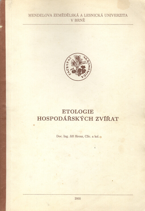 Etologie hospodářských zvířat