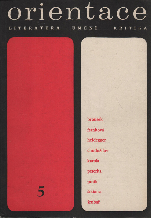 Orientace : literatura - umění - kritika