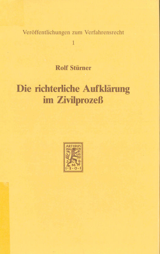 Die richterliche Aufklürung im Zivilprozeß