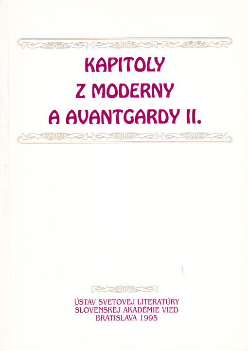Kapitoly z moderny a avantgardy. 2.