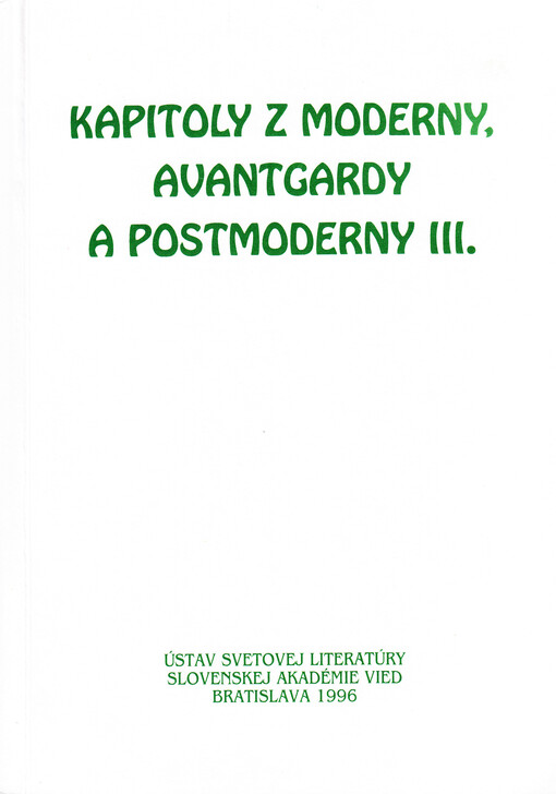 Kapitoly z moderny, avantgardy a postmoderny