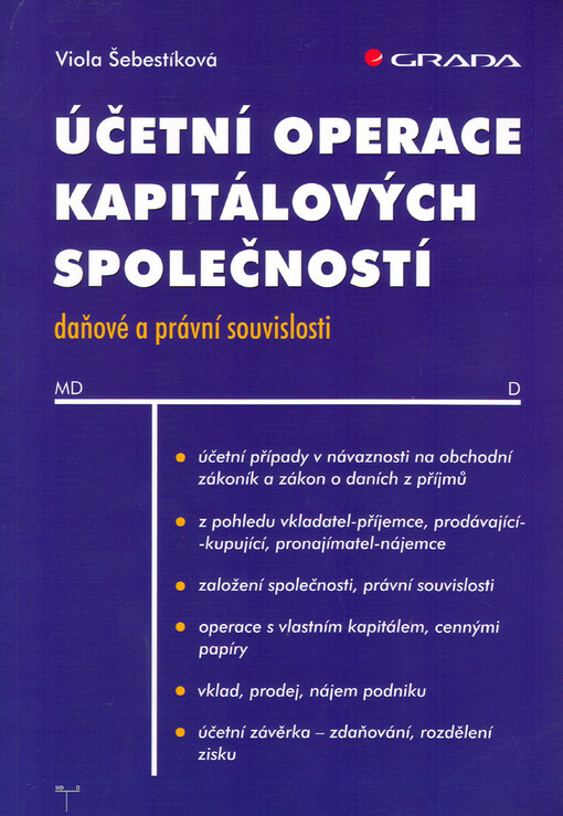 Účetní operace kapitálových společností: daňové a právní souvislosti