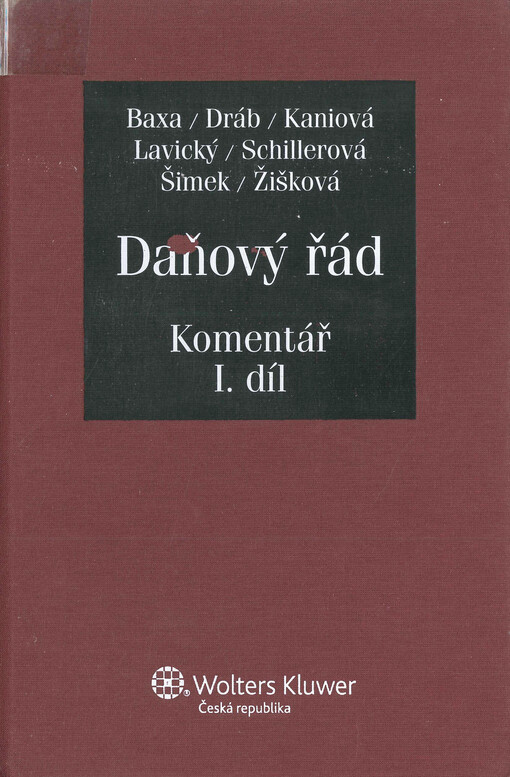 Daňový řád : komentář