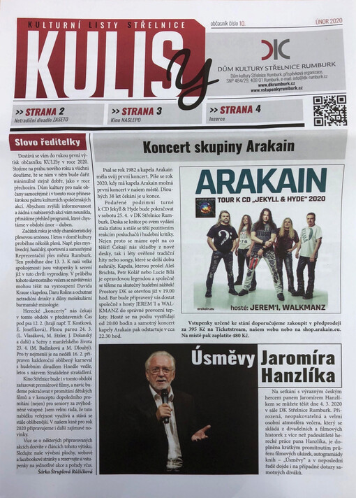 Kulisy : kulturní listy Střelnice