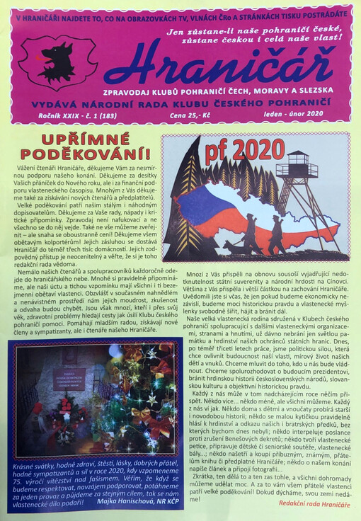 Hraničář : Zpravodaj klubů pohraničí Čech, Moravy a Slezska
