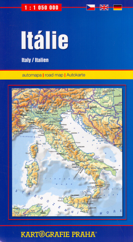 Itálie automapa = Italy : road map = Italien : Autokarte