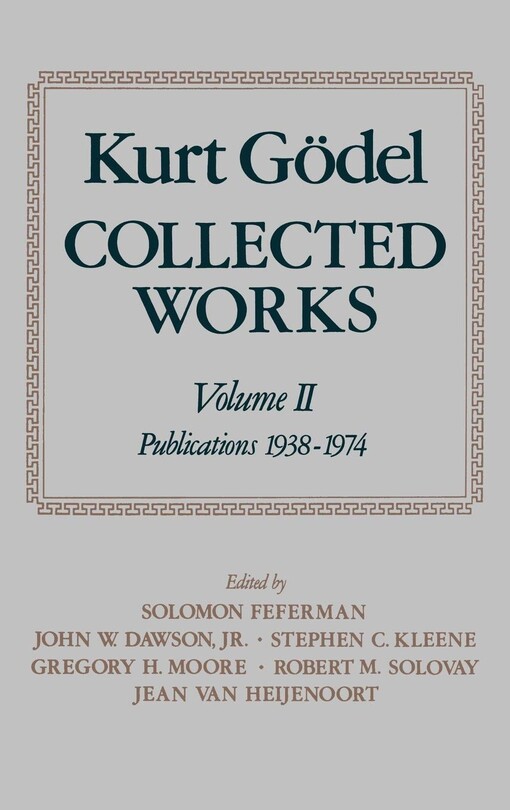 Collected Works. Volume II, Publications 1938-1974