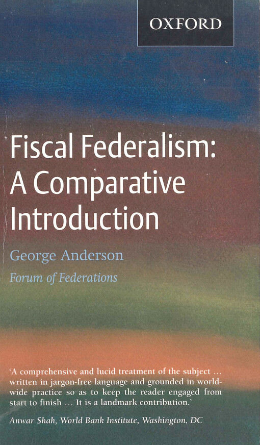 Fiscal federalism: a comparative introduction