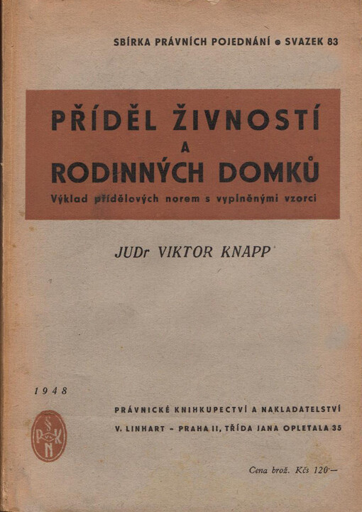 Příděl živností a rodinných domků /