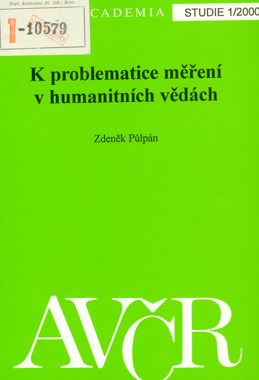 K problematice měření v humanitních vědách