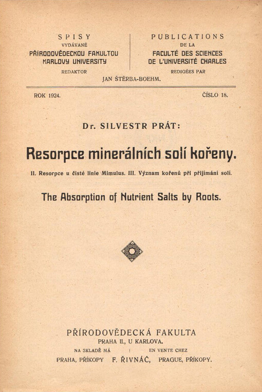 Resorpce minerálních solí kořeny /