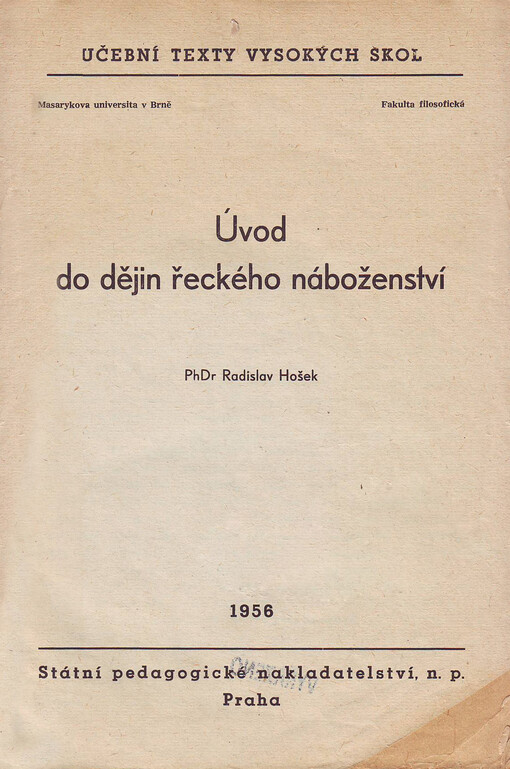 Úvod do dějin řeckého náboženství