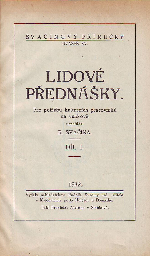 Lidové přednášky