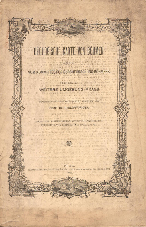 Geologische Karte von Böhmen publizirt vom Komitée für Durchforschung Böhmens.