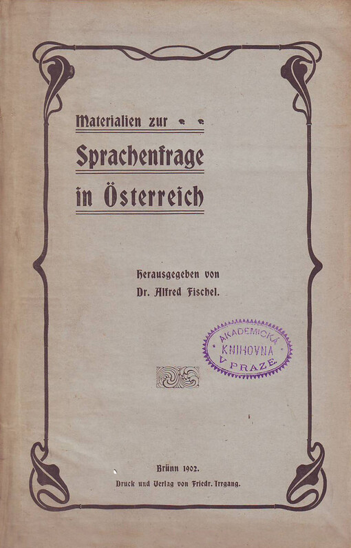 Materialien zur Sprachenfrage in Österreich /