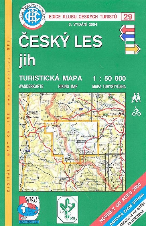 Český les - jih turistická mapa 1:50 000