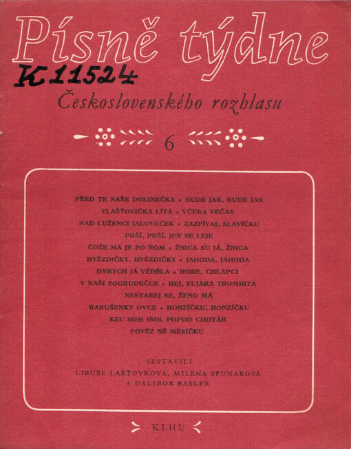 Písně týdne Československého rozhlasu. 6