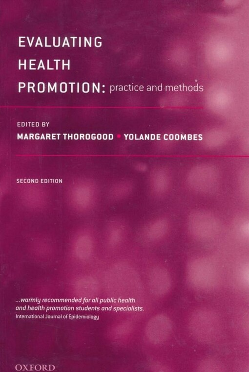 Evaluating Health Promotion: Practice and Methods (Oxford Medical Publications)