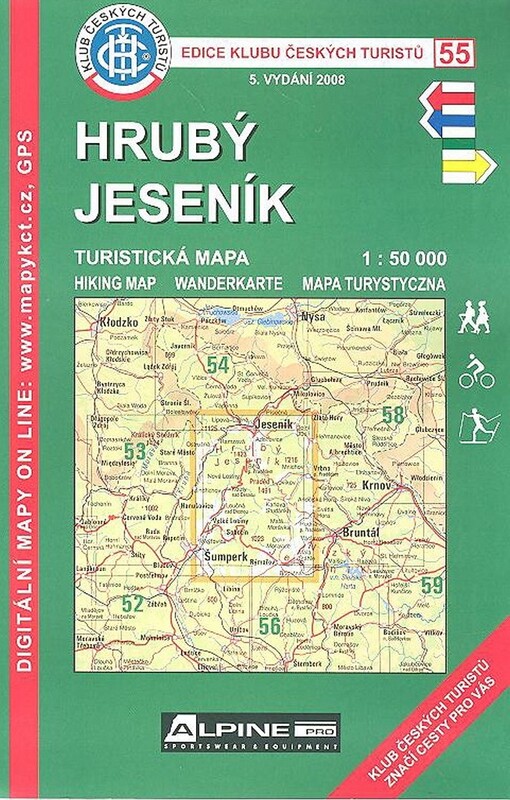 Hrubý Jeseník turistická mapa 1:50 000