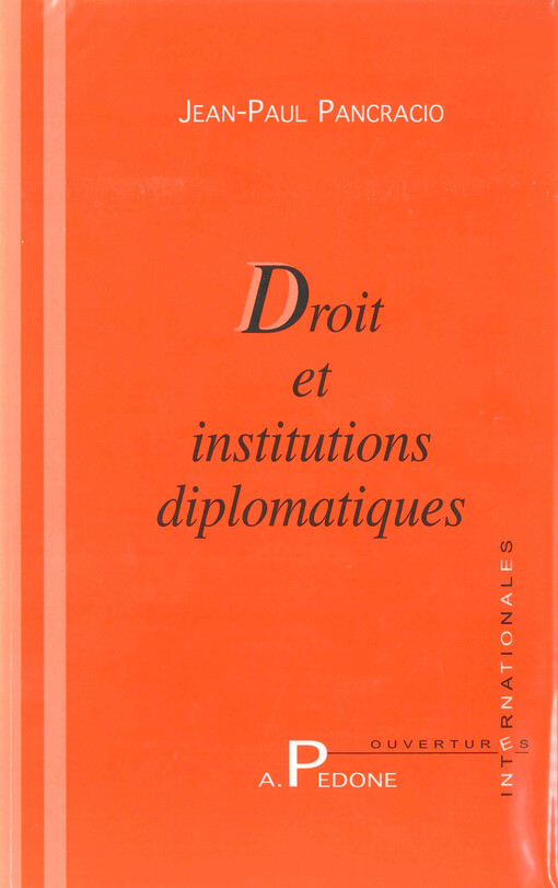 Droit et institutions diplomatiques