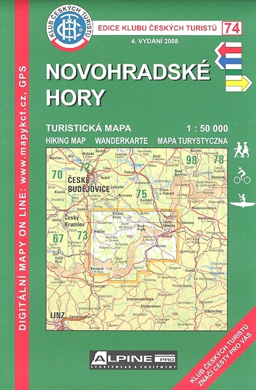 Novohradské hory turistická mapa 1:50 000