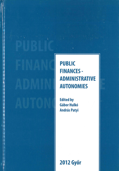 Public finances-administrative autonomies